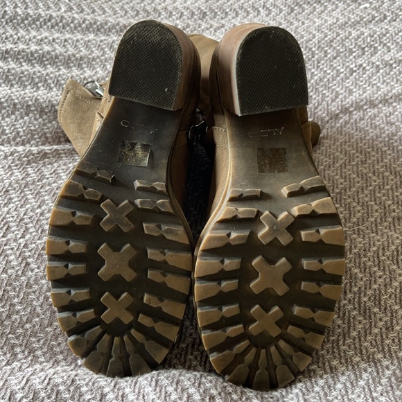 Brown Leather Double Zip Ankle Boot with Lug Sole - Picture 9 of 9